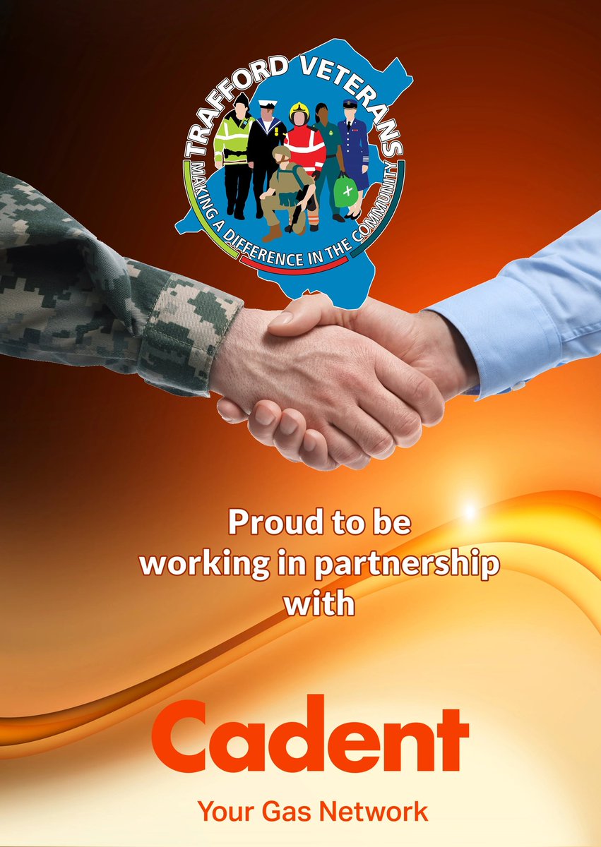 Some fantastic news, huge thanks to @CadentGasLtd who have supported @TraffordVetsUK with funding to run our peer support activities for the next 2 years! Thanks to @paulfairclough for designing the great poster too 😁