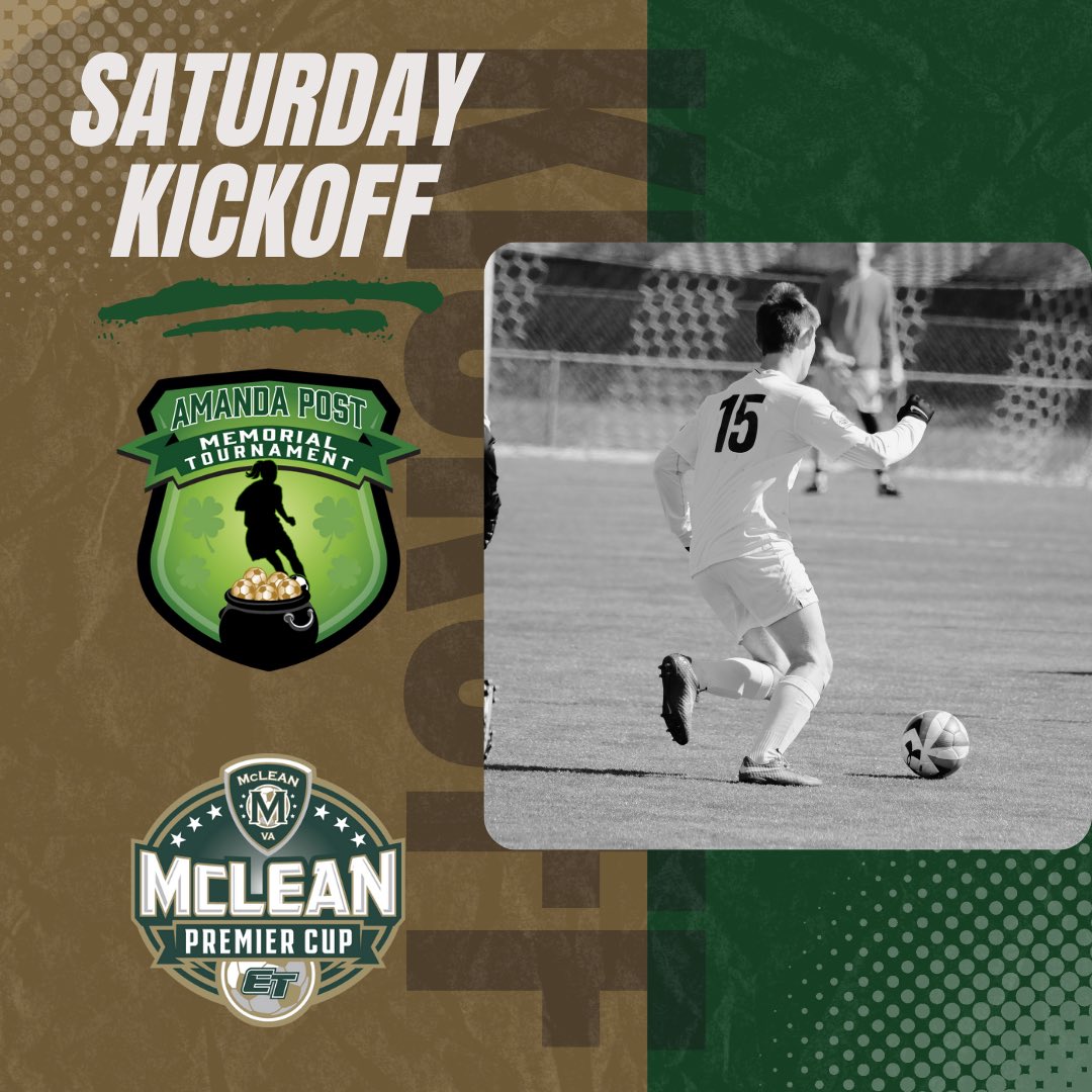 We’re underway at both the #AmandaPost Memorial Tournament and #McLeanPremierCup!! ⚡️⚽️

Good luck to all of our participating teams 💪

#BeElite