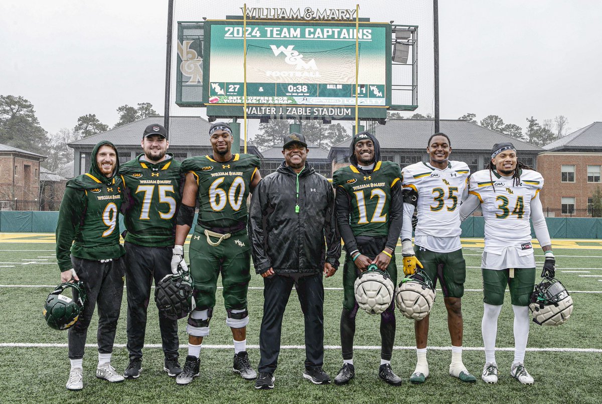 Spring Game - GREAT turnout! Recruits, FB Alumni, supporters & Incoming 2024 Class @ Zable. Captains named - #9 Bronson Yoder, #75 Ryan McKenna, #60 Charles Grant, #12 Hollis Mathis, #35 Quinn Osborne & #34 Alex Washington. #GoTribe ⁦@WMTribeFootball⁩