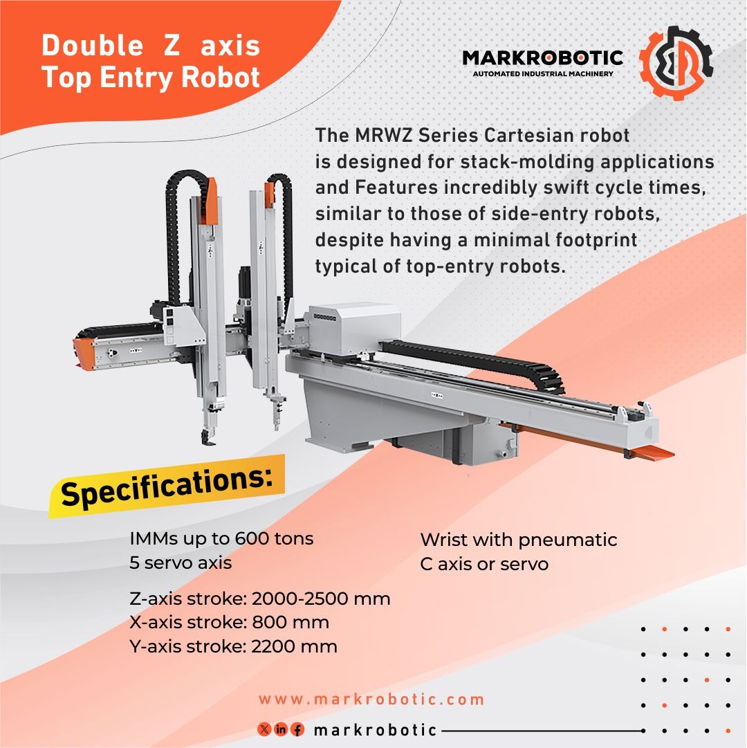 markrobotic's tweet image. Exciting news from MARKROBOTIC! Introducing our latest innovation: the Top Entry Double Axis Robot. Elevate your production efficiency with precision and speed like never before.

#imlrobot #plasticautomation #markrobotic #Robotics 

📨 info@markrobotic.com
📞 +90  541 493 69 89