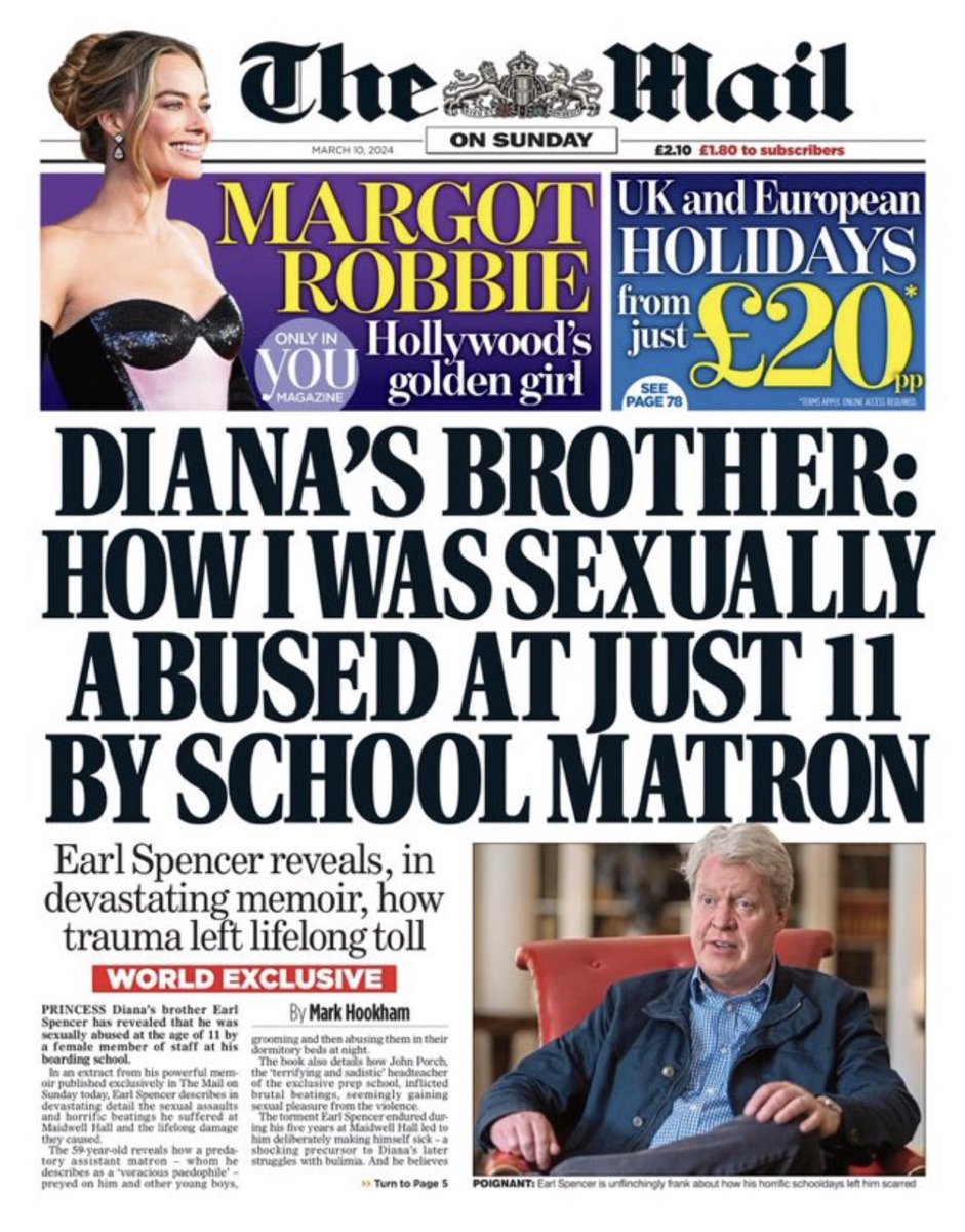 👑🇬🇧 | El hermano de Diana de Gales narra como fue abusado sexualmente por parte del profesorado de su internado. 

Earl Spencer revela, en unas memorias devastadoras, cómo el trauma le dejó secuelas de por vida. 

#PrincessDiana #LadyDi #KateMiddleton #PrincessOfWales