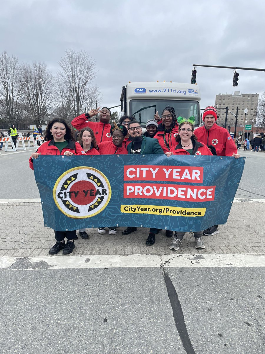 We had a time at the St. Patrick's Day parade! It was an absolute blast to march with the community and connect with @CityYear PVD champions like @SenWhitehouse, Congressman @GabeAmo46, @GovDanMcKee, and State Rep. @DavidMoralesRI. It was an unforgettable experience!