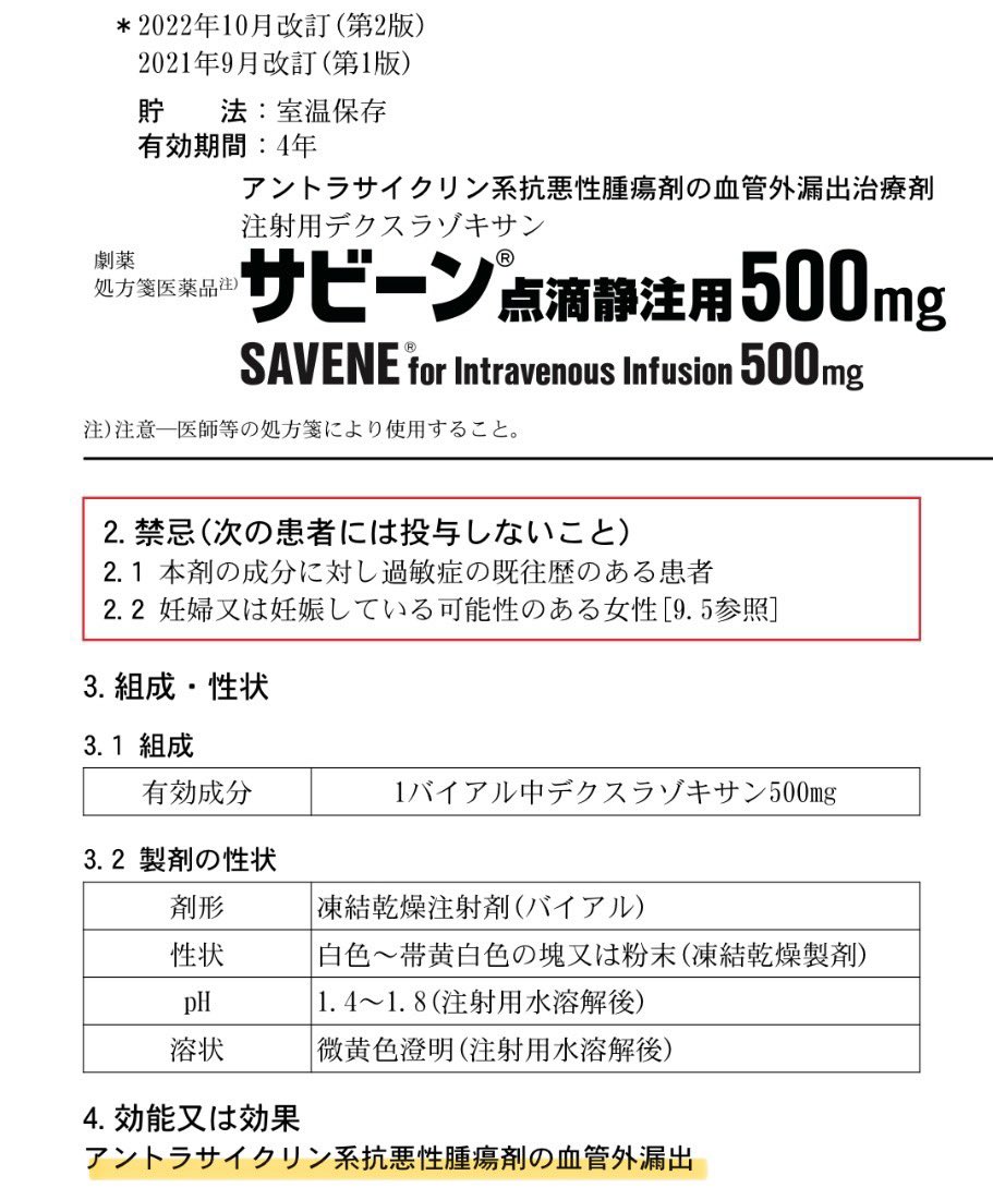 Pharma_nishi's tweet photo. 血管外漏出時の皮膚障害リスク🤚🏻

皮膚障害のリスクは抗がん薬ごとで異なり、それに応じて対応も異なります

今回ガイドラインで、患部の冷却やステロイド外用薬の使用は「弱く推奨」、患部の温めやステロイド局注は「しないことを弱く推奨」とされました

また一部の薬には、その治療薬も存在します⭕️ https://t.co/XSXMOQ2A1E