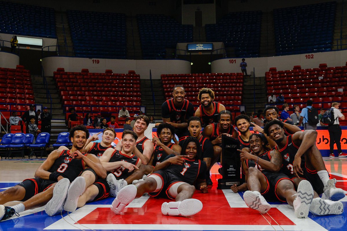 Sports of SHSU (@sportsofshsu) on Twitter photo <a href="/BearkatsMBB/">Sam Houston Men's Basketball</a> in the 2023-2024 regular season.
- 20-11
- CUSA regular season champions
- 8-0 at home in conference play
- Finished the season on a 7 game win streak
Jobs not done. <a href="/BearkatsMBB/">Sam Houston Men's Basketball</a> in the 2023-2024 regular season.
- 20-11
- CUSA regular season champions
- 8-0 at home in conference play
- Finished the season on a 7 game win streak
Jobs not done.