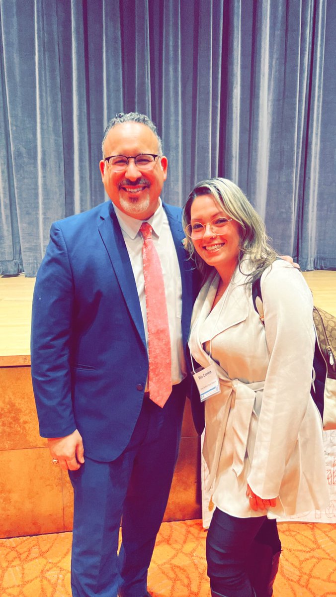 I cannot put into words how I feel about meeting the U.S. Secretary of Education. I look up to Dr. Cardona so much and am beyond happy that we have a Secretary of Education who values multilingualism as much as he does!! ❤️ #multilingualeducation #worldlanguages #education