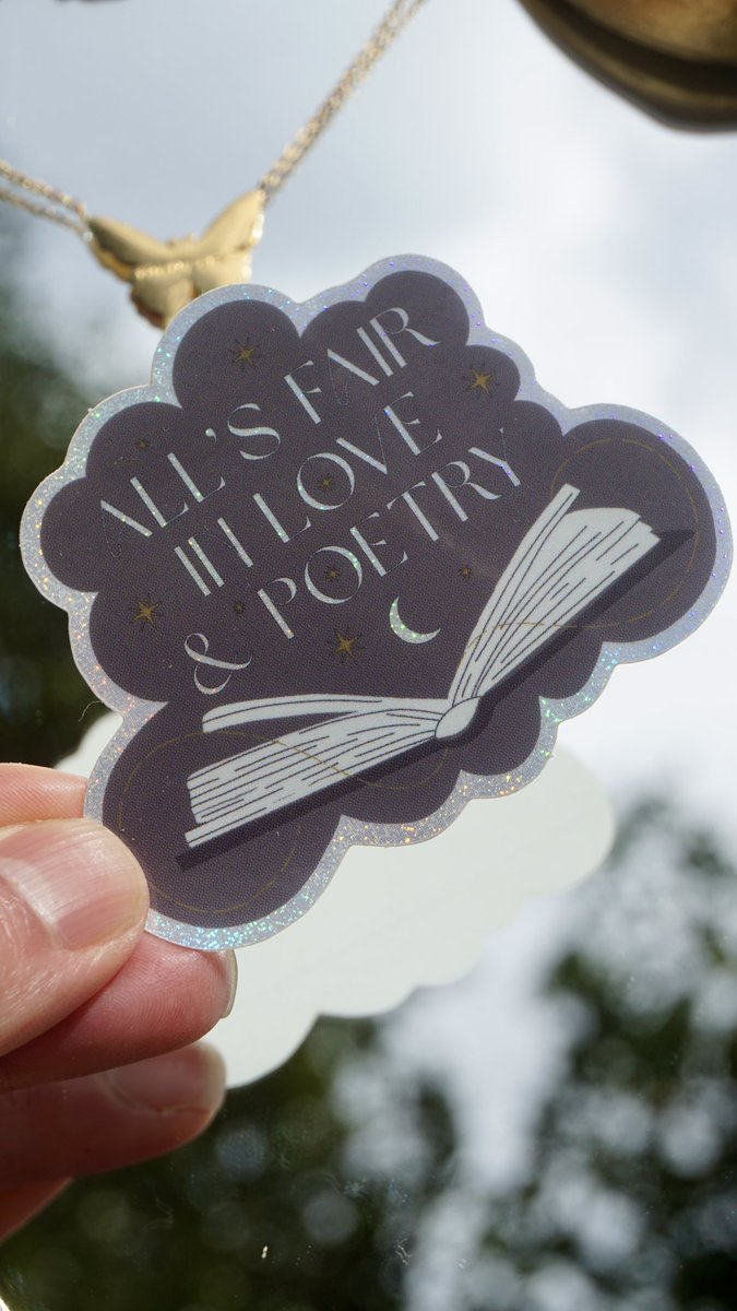 We’re baaaack. New stickers and suncatcher coming soon. 

The All’s Fair Book will be available next weekend 👀 This is a sparkly matte sticker #ttpd #torturedpoets