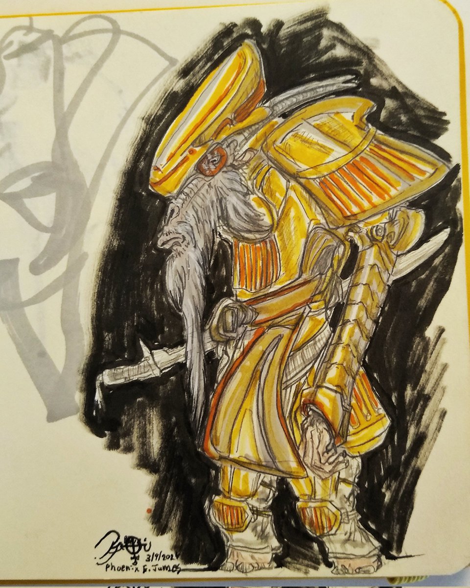 PhoenixEJames's tweet photo. Jojoran Swordsman- a sketch from the small yellow sketchbook
#alien #aliens #monster #monsters #samurai #copic #copicmarkers #pencil #ink #pen #character #characterdesign #creature #creatures #creaturedesign #worlddesign #worldbuilding #sketch #sketchbook #moleskine #artwork #art https://t.co/UHUthOMOQg
