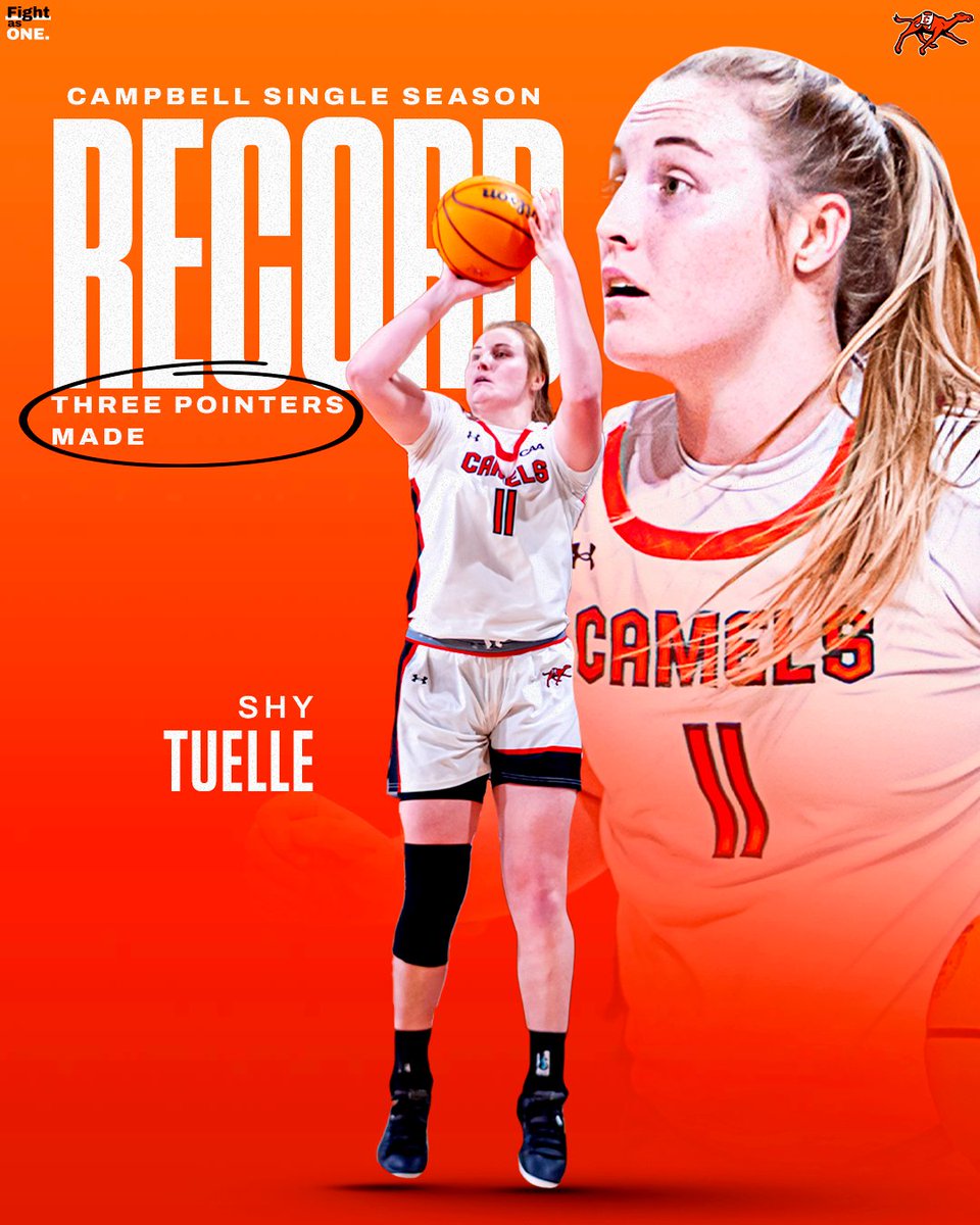 GoCamelsWBB's tweet image. 𝐒𝐍𝐈𝐏𝐄𝐑 🎯

Shy has set the program record for most threes in a single-season with 76 and counting!

#SweatAndServe | #RollHumps 🐪🏀