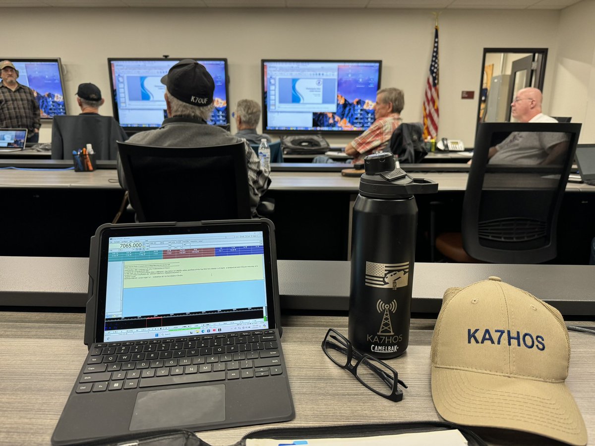 KA7HOS_UT's tweet photo. Excellent training at today’s ARES meeting on #FlDigi macros, #Aredn capabilities, and a great discussion about the @HamconZion event coming to St. George, Utah. #hamradio #ares https://t.co/PjmjTVJfyI