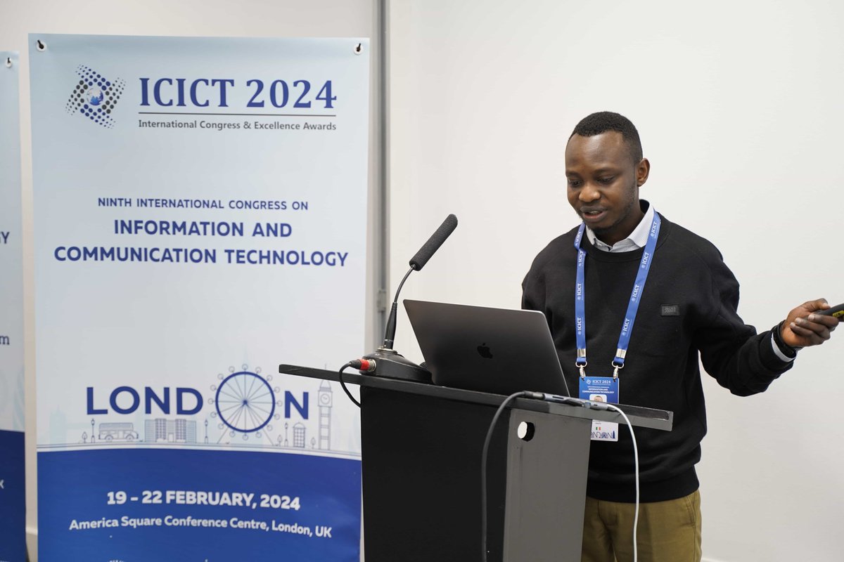 PhD Researcher, Oladosu Oladimeji, from my team @atu_ie @ATU_ResearchIE presenting his @DeepLearningAI @breastcancer research at the 9th International Congress on Information and Communication Technology (ICICT 2024)