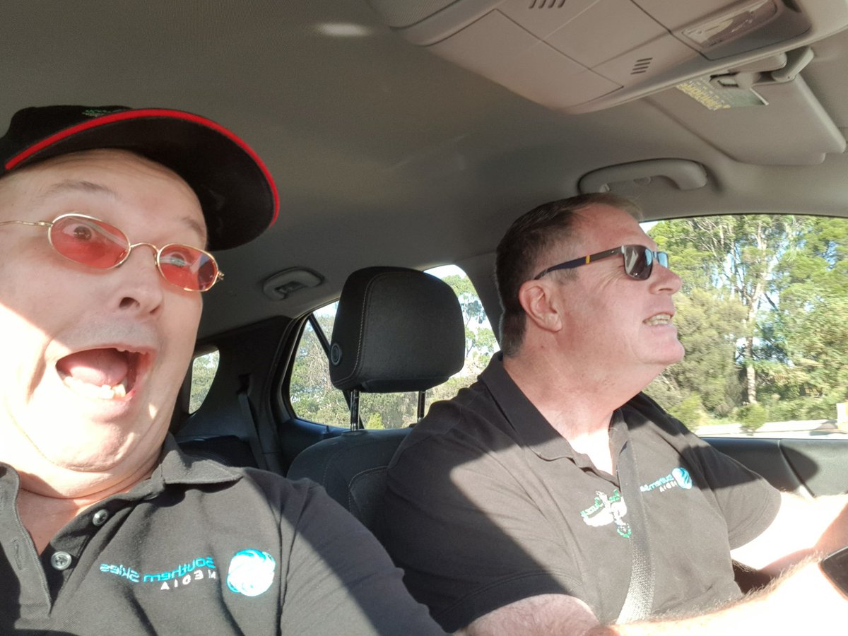 Steve &amp; Grant are totally relaxed in the Mk.V PCDU Mobile on their way to the #TyabbAirshow :)