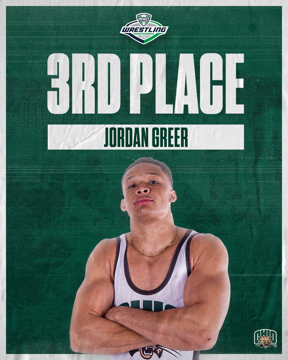 OhioBobcatsWR's tweet image. GUESS WHO'S HEADING TO KANSAS CITY?

Jordan Greer is! Ohio's heavyweight wins 5-0 over CMU's Bryan Caves to place 3rd and punch his ticket. 

#OUohyeah