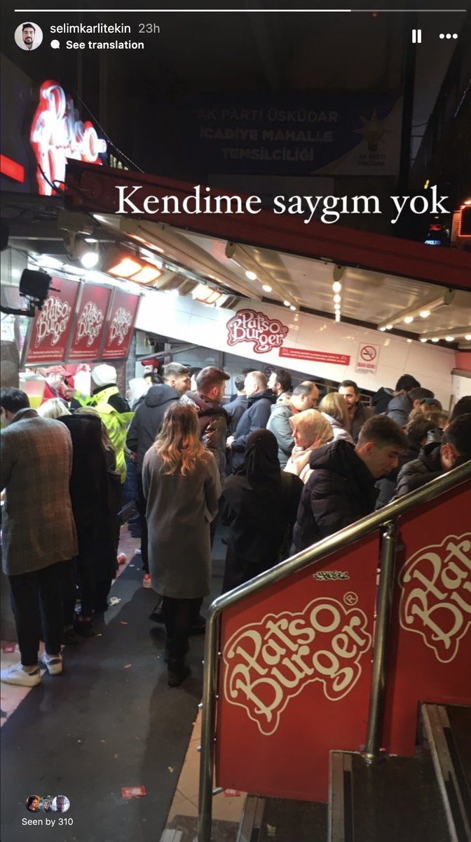 dün gece icadiye patso'dan 'kendime saygım yok' yazan bi stori attım, ig tarihimin en çok beğenilen fotosu.