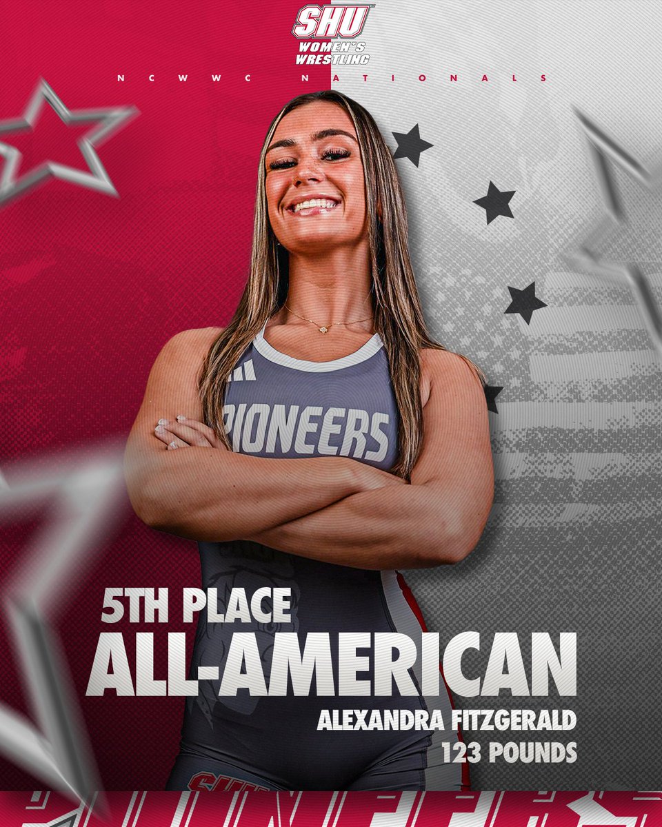 All-American for the Pioneers‼️

Ally Fitzgerald earned her second All-American honors after recording a 5⃣th-place finish at 123lbs at NCWWC Nationals!!

❤️🤍

#WeAreSHU #RollPios