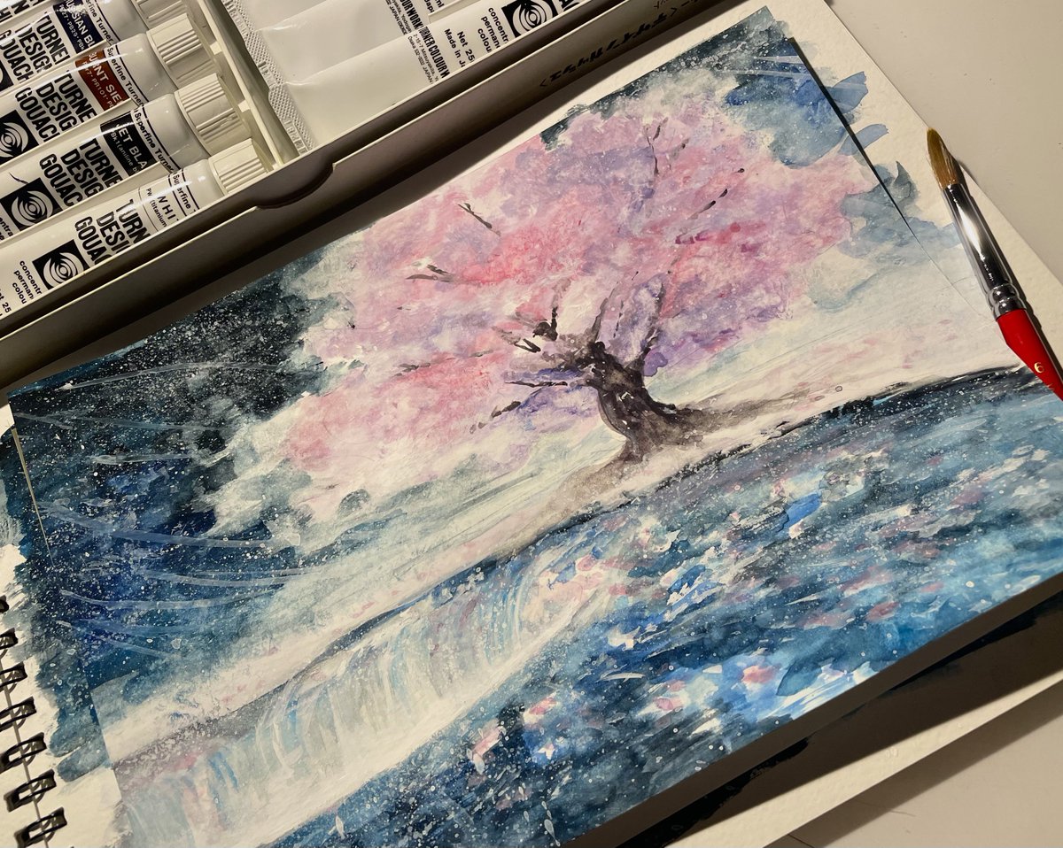 祖母にあげる絵 『 雪解け桜 』