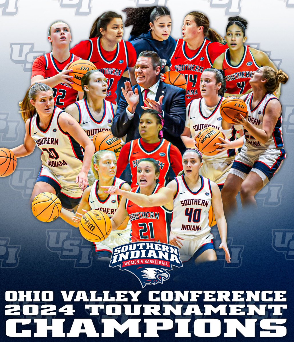𝕮𝖍𝖆𝖒𝖕𝖎𝖔𝖓𝖘! 🏀🦅 @usiwbb is crowned 2024 @OVCSports Tournament Champions! This marks the first DI conference team championship in @USIedu history! #GoUSIEagles #OVCit #OVCTourney