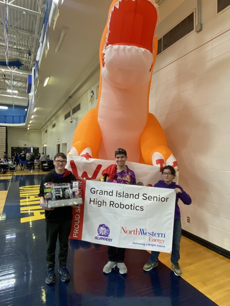 IslanderRobots's tweet image. And that’s a wrap. 8151G didn’t make it to elims, but was the first team from GISH to qualify for the state tournament! They finished 34th by rank and 25th in the state on their skills scores. This deserves a picture in front of the robosaurus! @GIPublicSchools @GishActivities