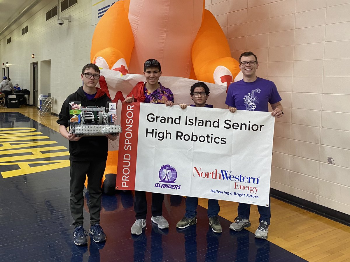 And that’s a wrap. 8151G didn’t make it to elims, but was the first team from GISH to qualify for the state tournament! They finished 34th by rank and 25th in the state on their skills scores. This deserves a picture in front of the robosaurus! <a href="/GIPublicSchools/">GIPS</a> <a href="/GishActivities/">WearPurple...BeGold</a>