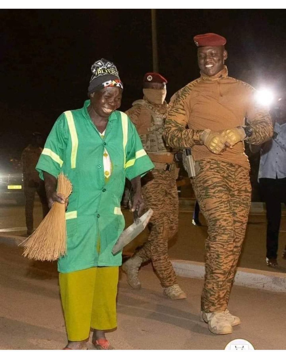 Dear Africans, show me your Leader from “Democratic Elections” who joins Street Cleaners at 3am to encourage them. I will bring Captain Traore