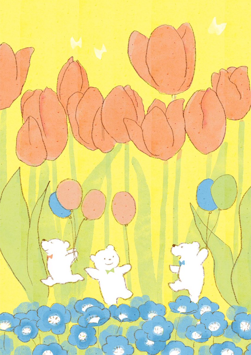 「や #TLを花でいっぱいにしよう 」|ももろ　4／20発売絵本「パンダのパクパクきせつのごはん」のイラスト