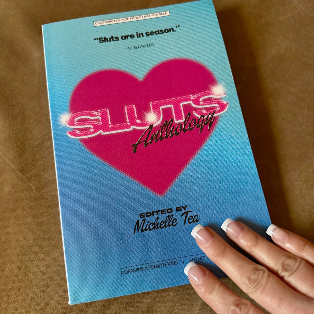 Have no fear, SLUTS is almost here! The new anthology from Dopamine Books, edited by the sublime counter-culture ringleader (and Guggenheimer) @TeaMichelle, drops on May 7th. Preorder from your favorite indie and don't forget to hug your fave s-l-u-t today! 💖💖💖💖💖💖