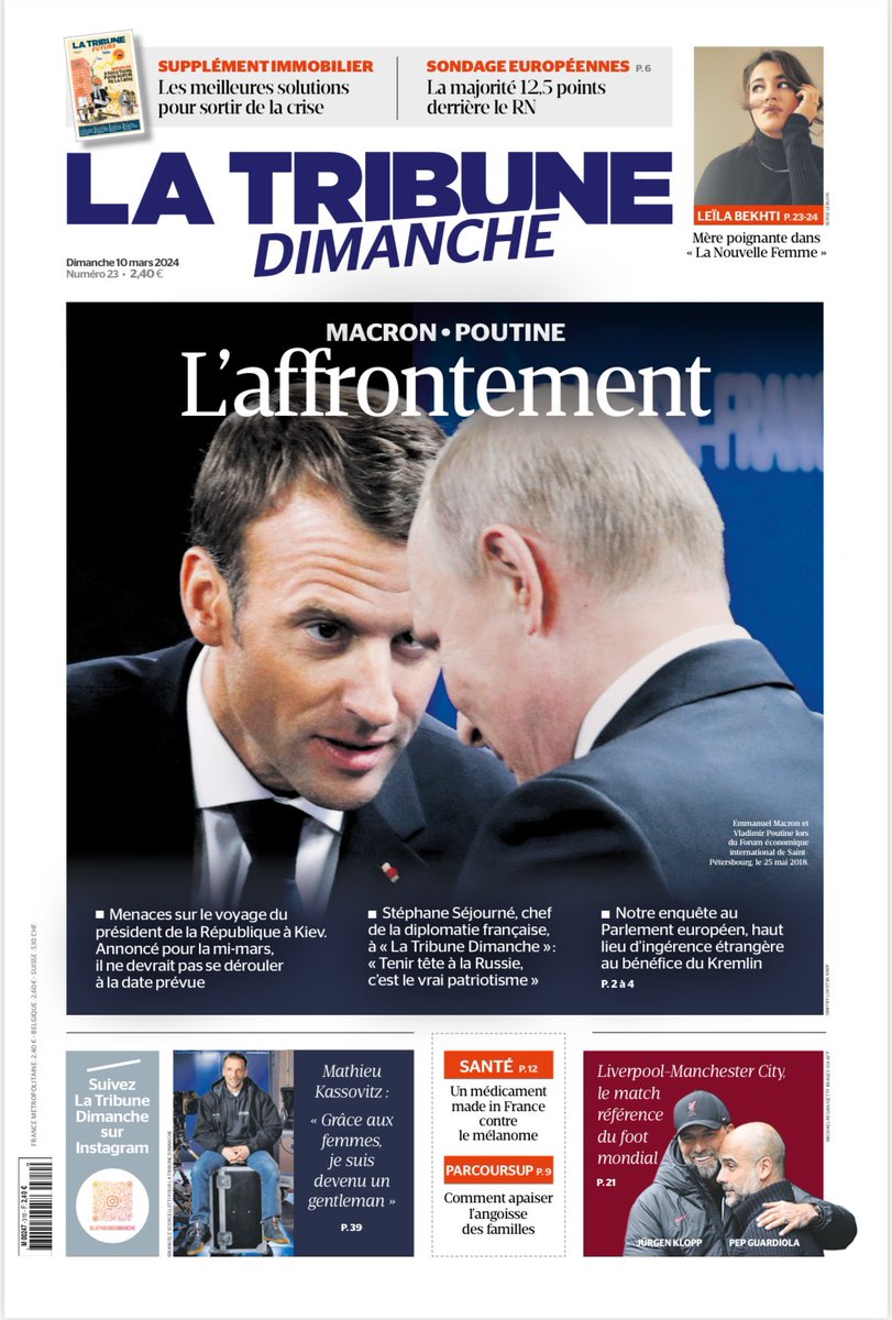 Votre journal du dimanche. @JeudyBruno @Frclemenceau #LaTribuneDimanche