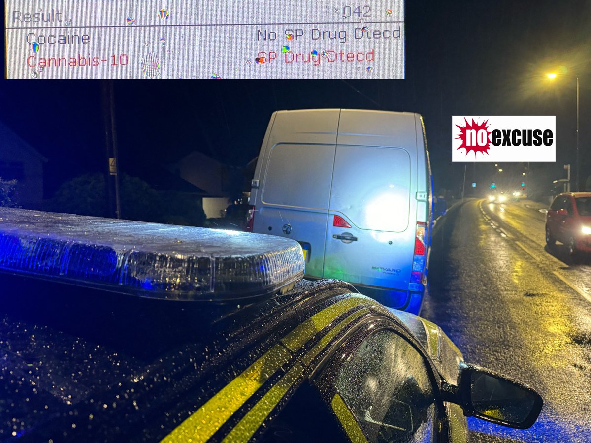 DC_NoExcuse's tweet image. #Newquay - Vauxhall van seen drifting over the centre white line - could smell the cannabis being smoked as we followed - stopped and provided a positive drugs test - now in custody for blood to be obtained #NoExcuse #Fatal5 @NewquayPolice @DraegerNews