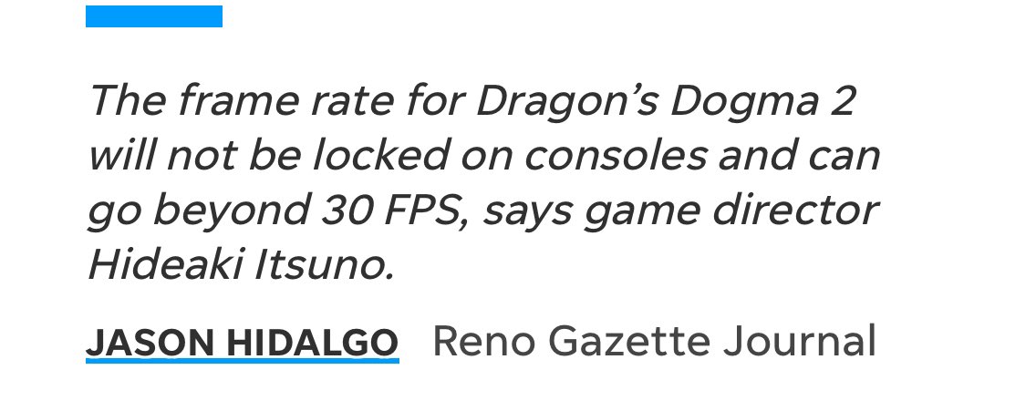 renkat303's tweet photo. @AftonWilli57625 @CONSOLEWARS3000 @DragonsDogma The director himself. There even is a video where they test the fps it even reaches 25. That is not okay for me. The game is still gonna be fire ig. https://t.co/LC8N0ObxJe