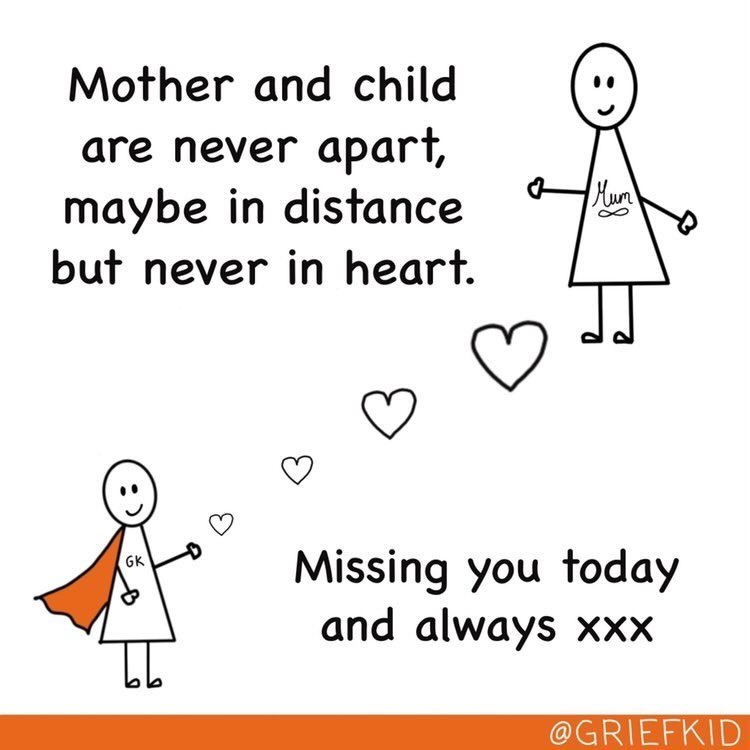 Ahead of Mothering Sunday tomorrow, I wanted to shared this cartoon! You are always connected to your Mum and welcome to talk about her tomorrow and everyday regardless of if she is still here! #mothersday #grievingmum
