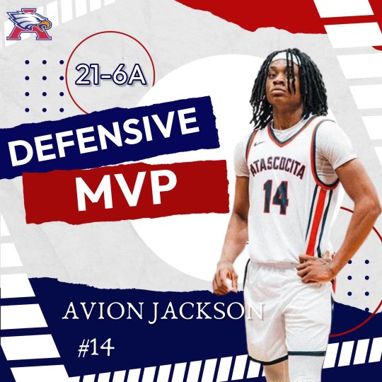 Congrats to the 21-6a Defensive MVP! 🏆 <a href="/avionjac22/">Avion Jackson</a> <a href="/HumbleISD_AHS/">The Atascocita HS</a> @UCExposure