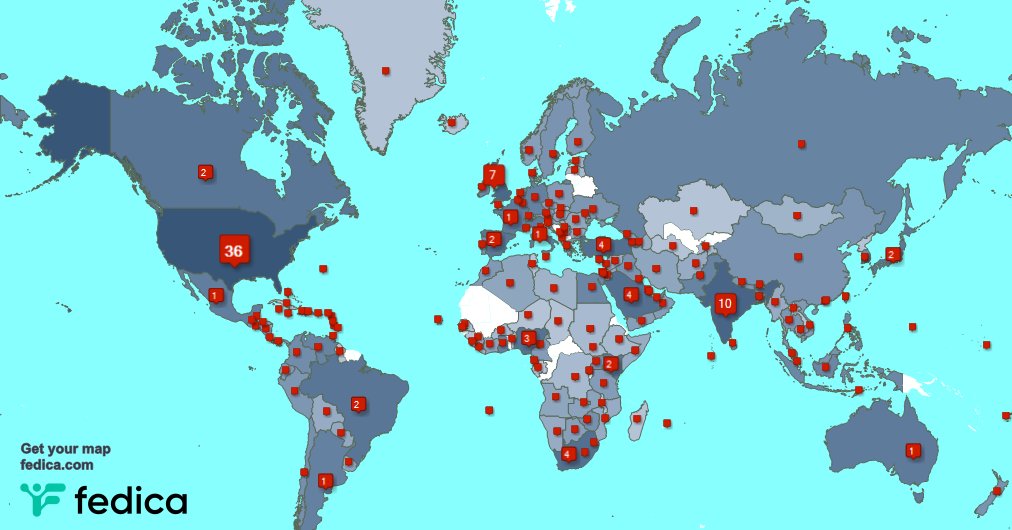 Special thank you to my 13 new followers from Belgium, and more last week. fedica.com/!muladhara