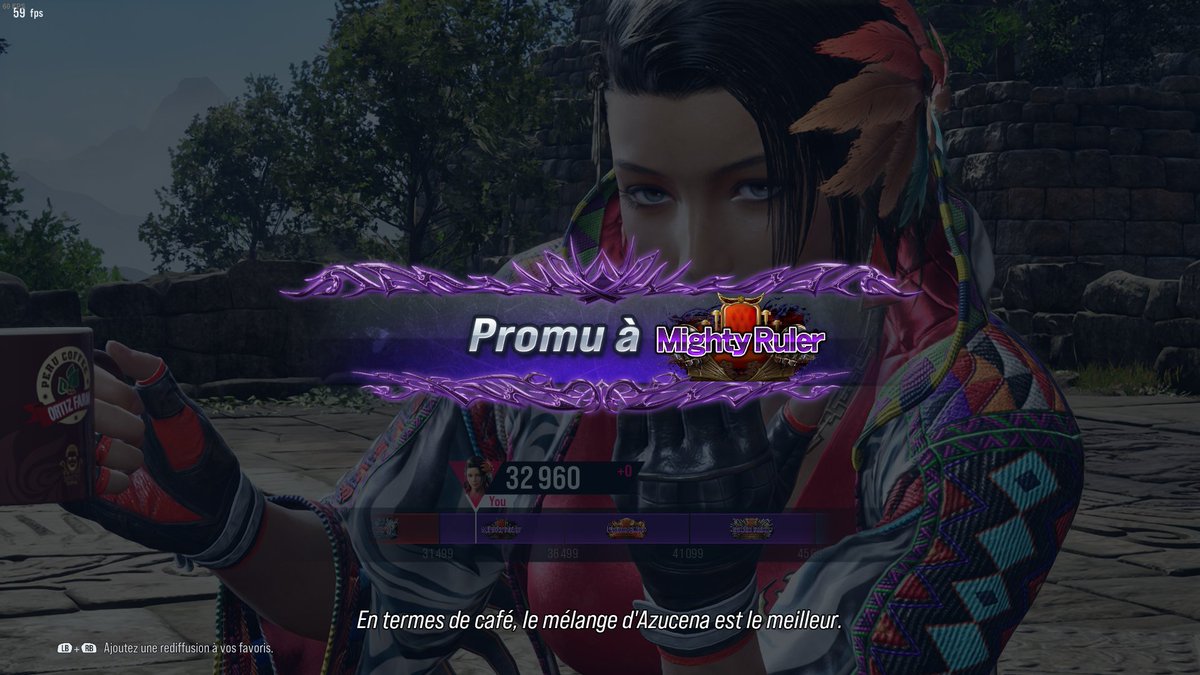 Premier Tekken ou ca ce la bute, en même pas 20h avec Azucena et une centaine d'heure de jeu au total assez content quand meme :D