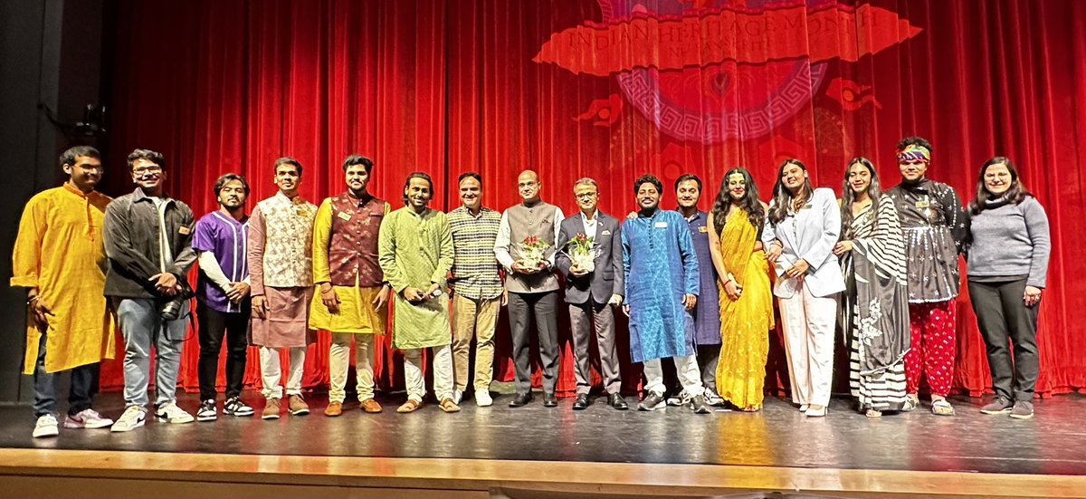 IndiainNewYork's tweet photo. Consul General @binaysrikant76 attended #Tarang2024 the annual cultural fest of #NUSanskriti Indian Students Association of Northeastern University, Boston as part of India Heritage Month. 

Addressed  around 1000 dynamic & talented Indian students studying at @Northeastern and fostering  🇮🇳🇺🇸 knowledge partnership. 

Assured them of all support & assistance and encouraged them to stay connected with @IndiainNewYork and pursue their aspirations with confidence and resilience. 

@IndianDiplomacy 
@IndianEmbassyUS 
@MEAIndia 
@DiasporaDiv_MEA