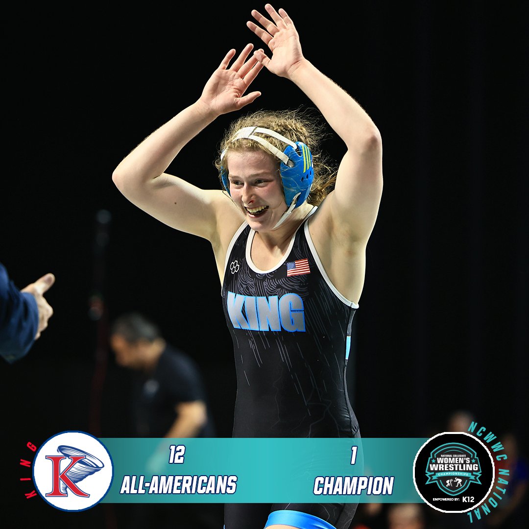 NATIONAL CHAMPION 🥇

Claire DiCugno of @King_WWrestling wins her first career national championship at the NCWWC National Championships, with King placing third overall as a team! #TheAftermath #KingPride
