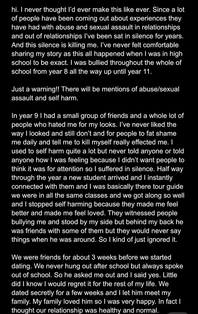 chewchew0077's tweet photo. I think I’m finally ready to share my story. 

TW/// Abuse,Self Harm and Sexual Assault. https://t.co/q8mhe3oEN9
