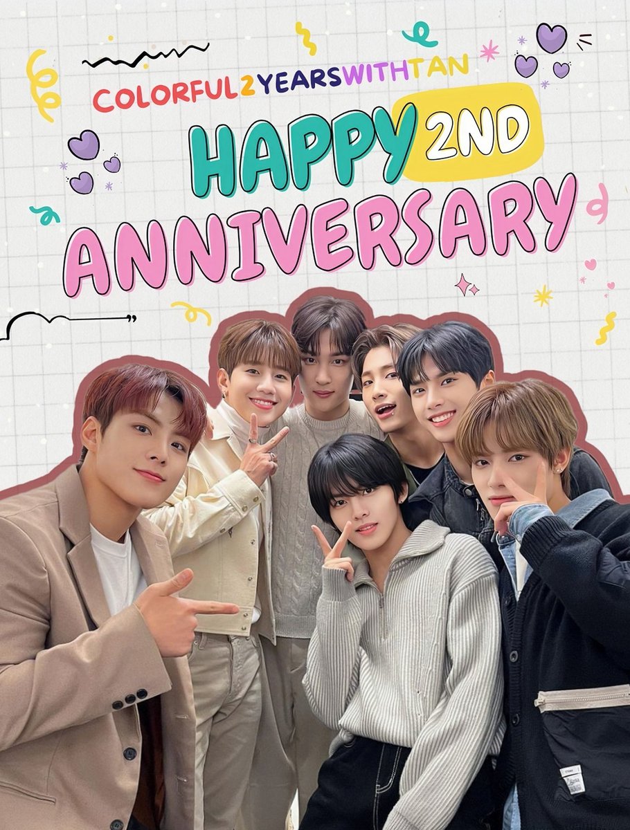 hyunpieee's tweet photo. Β·.β β HAPPY 2nd ANNIVERSARY, TAN! ββ.Β·
May your journey be filled with success, and endless inspiration. Let's make more beautiful memories together forever.
Mahal ko kayo so much @tan__official_~ π€
#Colorful2YearsWithTAN
#SEVEN_FOREVER
#ν°μμ΄μ #TAN https://t.co/gbumJLPtWq