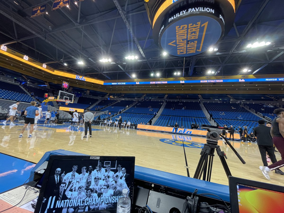 My first time at Pauley Pavilion, and it’s for the final Pac-12 regular season game ever. UCLA and ASU coming up on @FS1 at 11e/8p with @cjacobsen23 and me on the call.