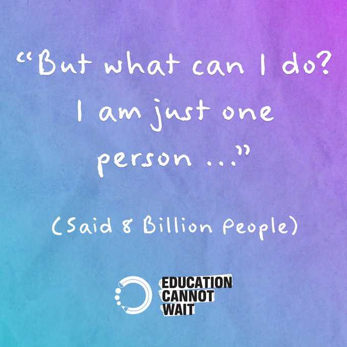 Speak up and speak out for children's rights.🙏 Your voice does make a difference!📚 Especially for the world's most vulnerable children.❤ Please retweet to share globally!🌍 @un @ungeneva @unrwausa @ineetweets @unrwa @canadadev @stateprm @yasminesherif1 #222MillionDreams✨📚