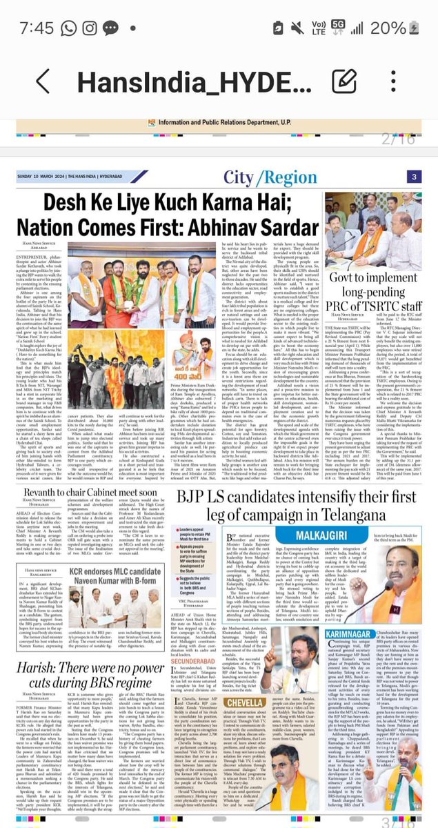 AbhinavSardhar's tweet image. Today’s scoop #bjp #narendermodi #hmtv #hansindia #AmitShah #NAMO