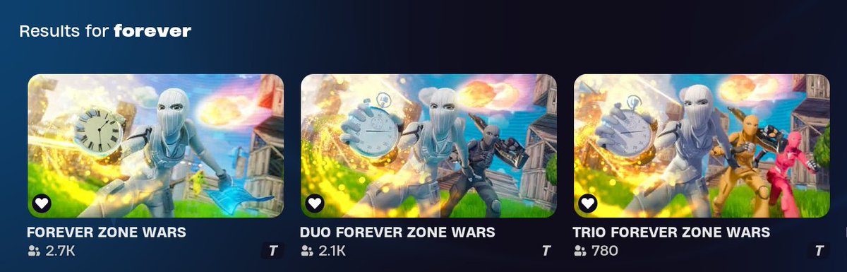 After Epic completely broke our map for almost an entire day, Forever Zone Wars is back and operational ✅ New weapons (minus Zeus' thundercock) added as well 🫡