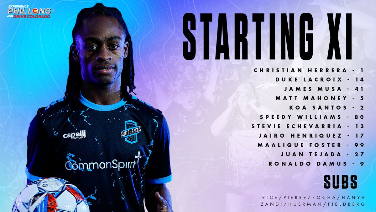 Here is the starting XI

#mycitymyteam #switchbacksfc