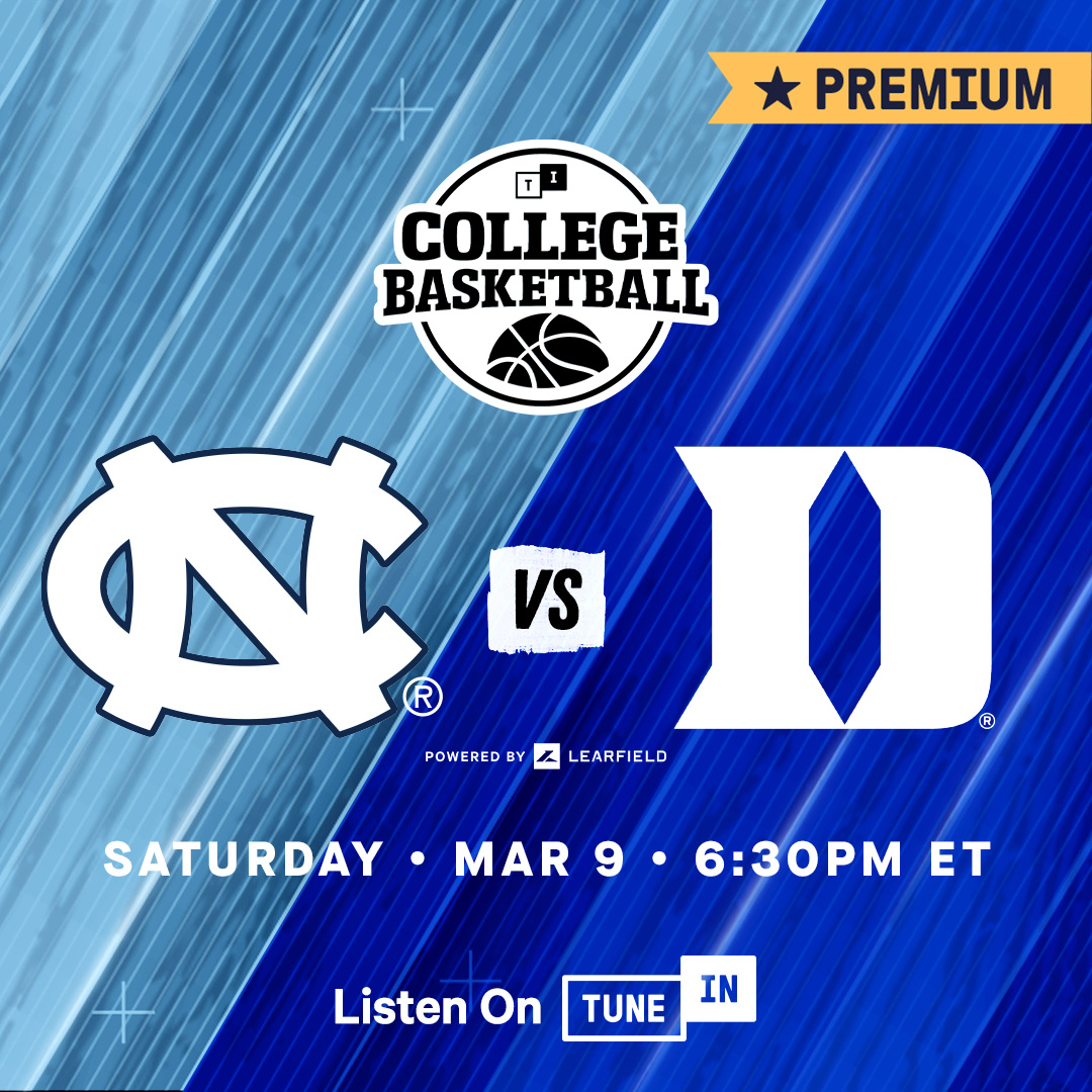 It’s time for College Basketball’s best rivalry. Tap now to listen live to North Carolina vs Duke: listen.tunein.com/cbbsocial