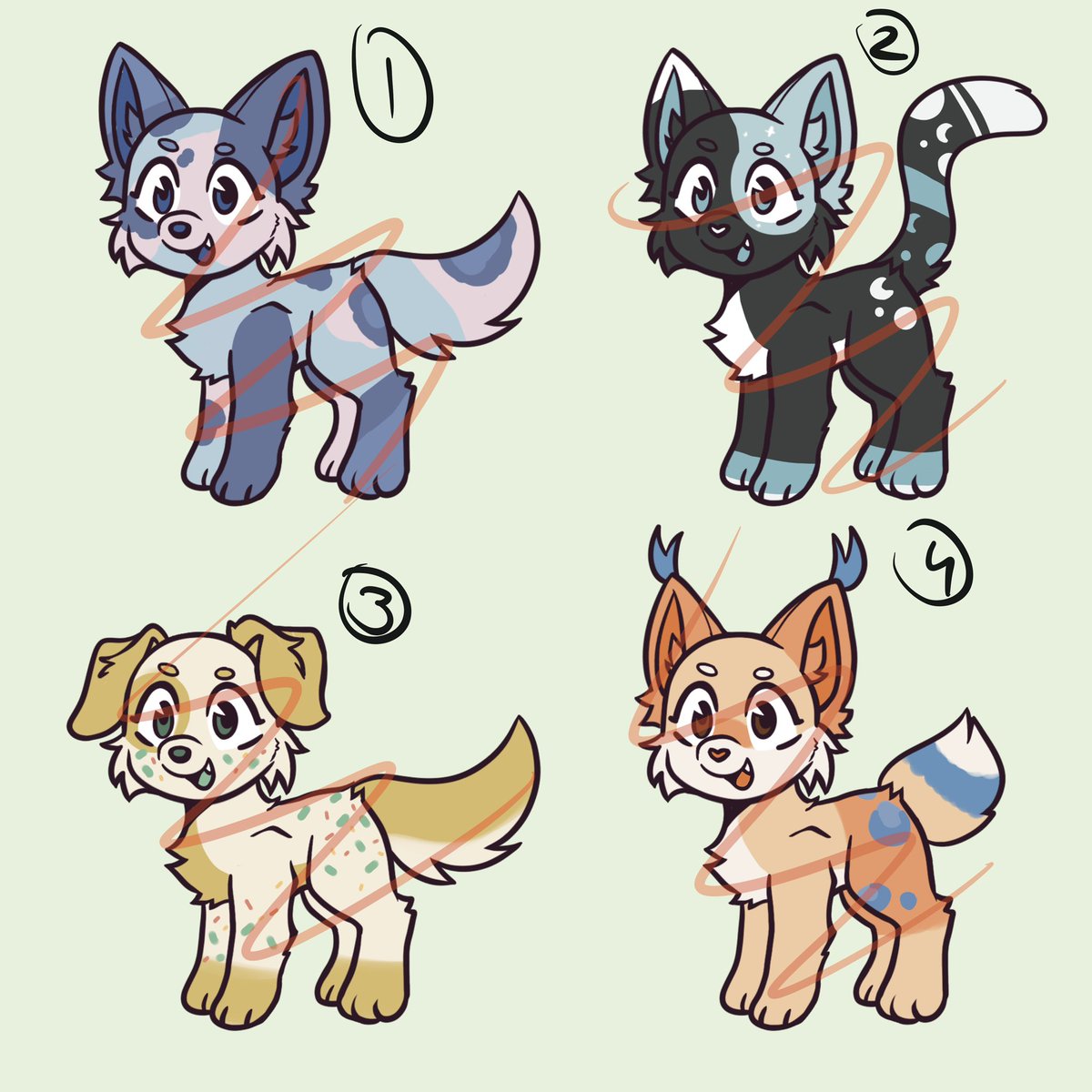 I made a few cheap Adoptables !
These are 1,50$ (1,37€) each :)

Pls comment if you’d be interested in adopting one 

Base by : route-66

#adoptable #adoptables #adopt #adoptablecat #adoptabledog #furry #furries