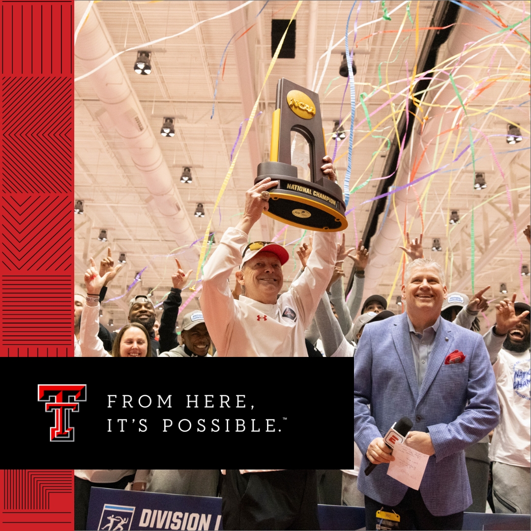 Record breakers. For the first time in program history, @TexasTechTF has captured the NCAA Men's Indoor Track and Field National Championship! 🏆 🔴From Here, It's Possible⚫️