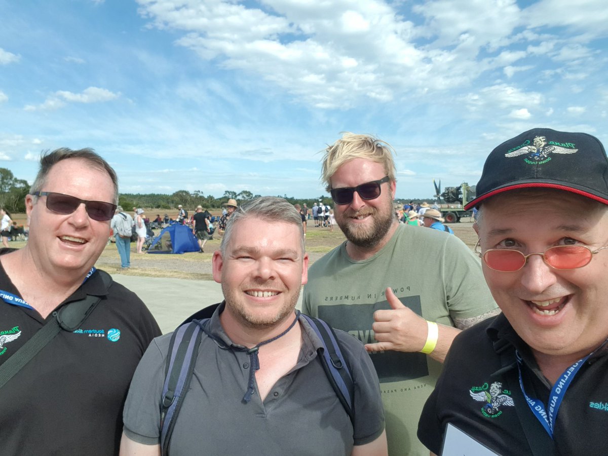 Amazing who you run into at an Airshow. These guys even listen to the show &amp; we didn't have to pay them to appear in this photo :)