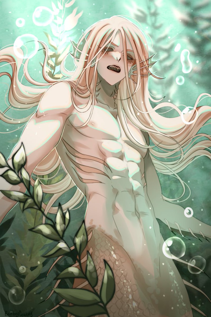 BadboyCowboy2's tweet photo. My OC Gabriel 
#art #Mermaid https://t.co/EqtbmQ9FU5