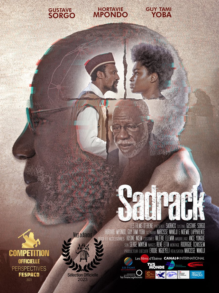 SADRACK. Un psychodrame novateur.
Hortavie Mpondo, Gustave Sorgho, Guy Francis Tami Yoba, Alphonse Béni, c'est le casting de choix opéré par Narcisse Wandji, pour nous plonger dans un univers psychologique fait d'angoisses et maladies.
africine.org/critique/sadra…
 #Cameroun