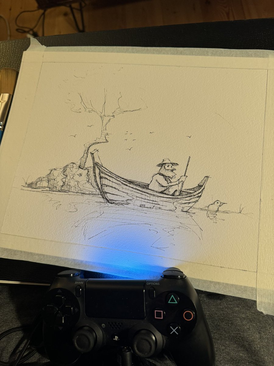 donoghmclaverty's tweet photo. Wee boatman #sketch #watercolour https://t.co/RDn5LxBJ8I
