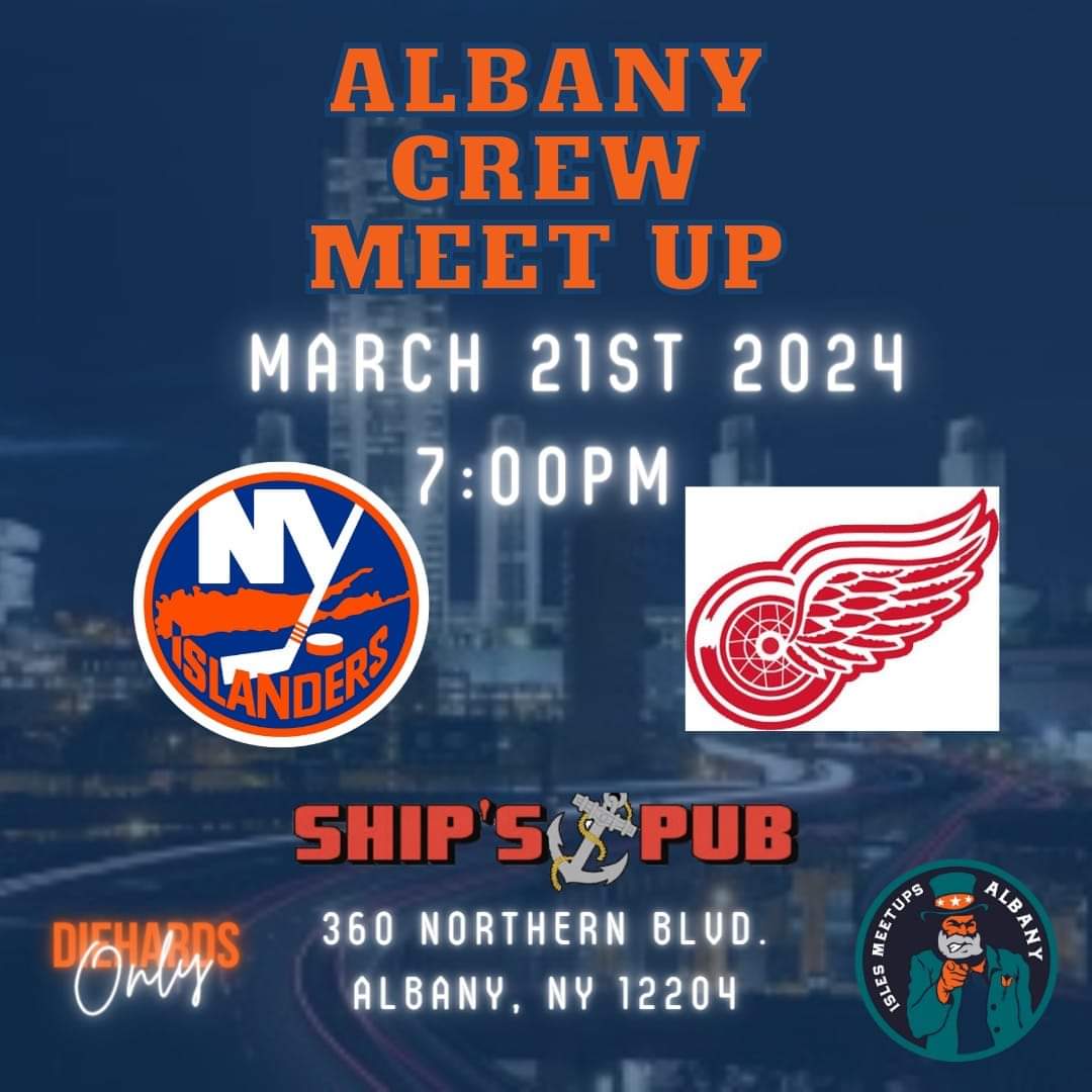 Join us for a fun evening cheering on our team! <a href="/IslesMeetups/">Isles Meetups</a> <a href="/NYIslanders/">New York Islanders</a>