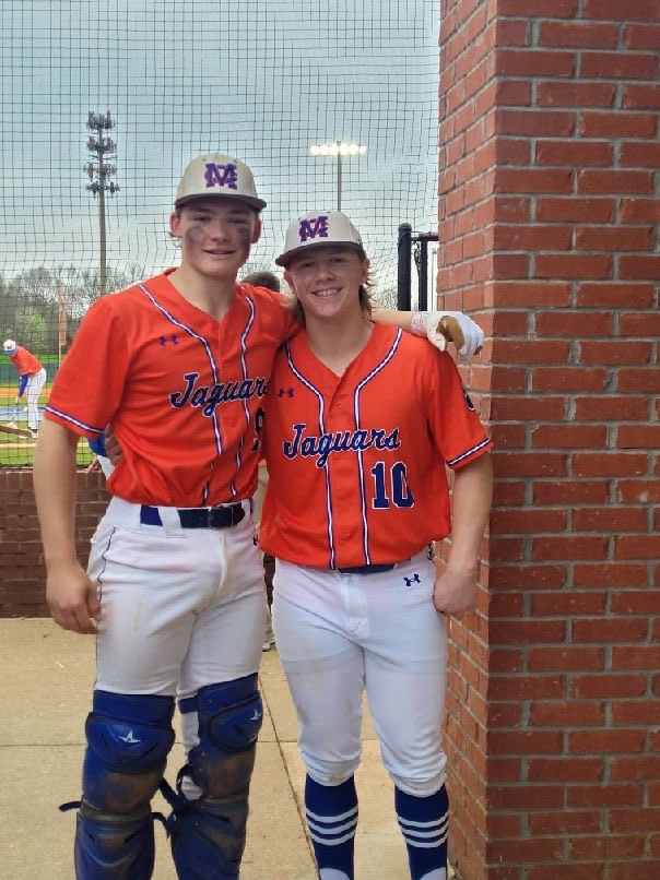 Congratulations to Cameron McCain and the Jags on tossing a PERFECT GAME. Pictured with his battery mate for today, Walker Robey. Heck of a week of baseball. ⁦<a href="/eastcoastbball/">East Coast Sox Baseball</a>⁩ ⁦<a href="/knightknation4L/">Knights Knation #4L</a>⁩